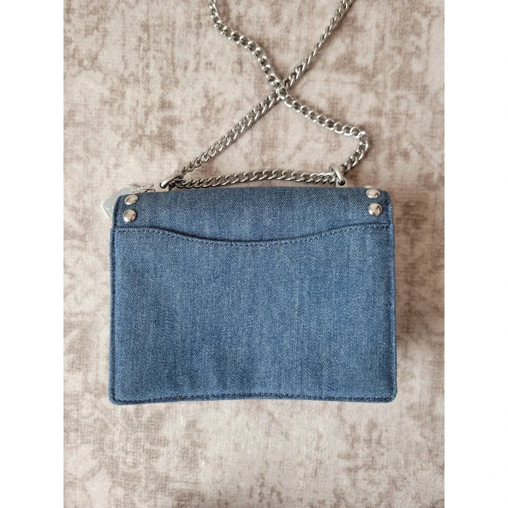 Coach Denim Rivets Crossbody Bag CN509 Studded Chain Shoulder Purse NWOT Y2K